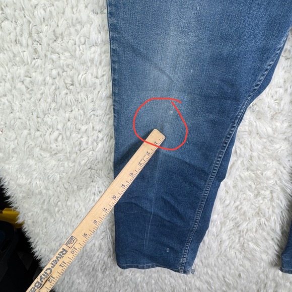 Vintage 80s Action Casuals by Levi Strauss Men's Blue Denim Jeans 40x30 Trashed‎ - Picture 10 of 14